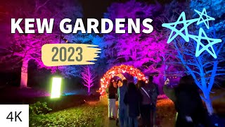 Kew Gardens Christmas Lights 2023  Top Christmas Place in London [upl. by Goltz624]