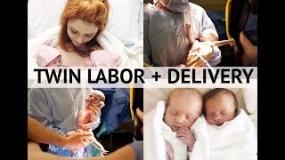 NATURAL TWIN LABOR  DELIVERY VLOG [upl. by Accemahs529]