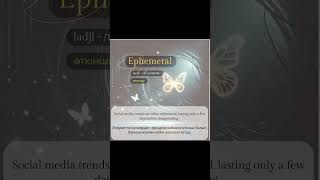 Word of the day Ephemeral BilimCards [upl. by Htial496]