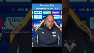 Quando Igor Tudor parlava di Sarri e della Lazio [upl. by Nonnel]