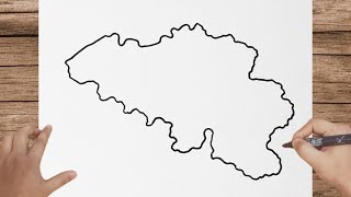 How To Draw map of Belgium [upl. by Anderer]