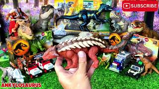 DINOSAURS COLLECTION Siat Meekerorum Ankylosaurus Ampelosaurus Edmontosaurus Rajasaurus [upl. by Haidej]