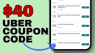 How to Get 40 Uber Discount Voucher  Find Uber Promo Codes [upl. by Dittman]