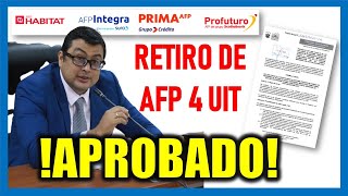 APROBADO RETIRO DE AFP 4 UIT 2024 Comisión de Economía aprueba dictamen del RETIRO DE AFP 2024 [upl. by Tteve159]