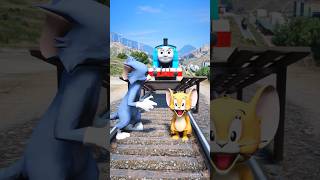 GTAV RUDRA SAVING TOM AND JERRY FROM THOMAS THE TRAIN shorts [upl. by Akeit99]