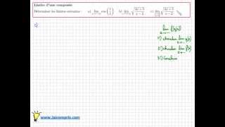 Comment déterminer la limite dune composée de 2 fonctions  exercice IMPORTANT [upl. by Ellehcan]
