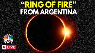 Solar Eclipse LIVE Annular Solar Eclipse Visible in Argentina  Santa Cruz  Eclipse 2024  N18G [upl. by Orgel]