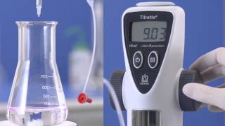 Titration with digital burette Titrette® from BRAND [upl. by Luap]