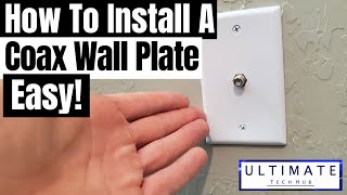 COAX OUTLET INSTALLATION  HOW TO [upl. by Tarkany]