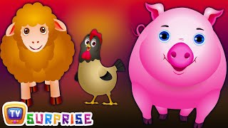 ChuChu TV Surprise Eggs Nursery Rhymes Toys  Wheels on the Bus  Farm Animals and Animal Sounds [upl. by Attoynek813]