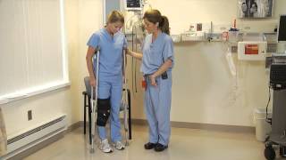 Postoperative Crutch Walking Weight Bearing as Tolerated [upl. by Eadrahs]