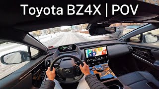 2024 Toyota BZ4X Premium AWD  POV Test Drive [upl. by Hsekar]