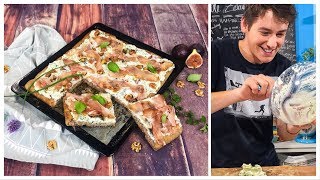 Focaccia croccante alle noci con crema di ricotta fichi e speck  Davide Zambelli [upl. by Bailey]