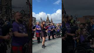 Playing Scotland the Brave with 175 pipers and drummers  Piping Live 2024 Big Band [upl. by Sile]