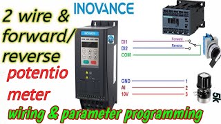 Inovance VFD parameter setting inovance drive control wiring diagram in hi [upl. by Conlan]