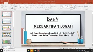 SAINS TINGKATAN 3 BAB 4  411  412  413 [upl. by Ynnej265]