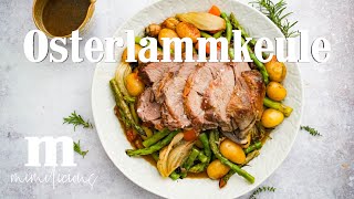 Zarte Lammkeule im Ofen  Osterlammbraten  Einfach kochen für die ganze Familie  Mimilicious [upl. by Yenettirb]