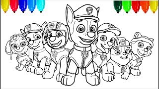 PAW PATROL  2 Coloring Pages  Colouring Pages for Kids with Colored Markers [upl. by Iggy]