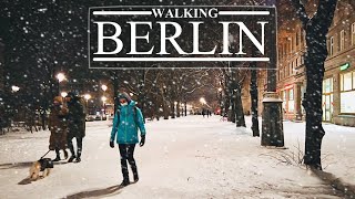 4K Berlin Germany Winter Wonderland Walk After the Snow Storm  Walking KarlMarx Allee [upl. by Jard]