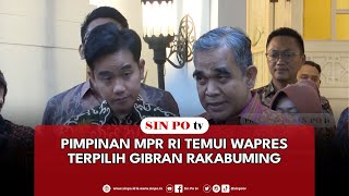 Pimpinan MPR RI Temui Wapres Terpilih Gibran Rakabuming [upl. by Noeht]