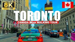 Toronto Canada 🇨🇦 Saturday Driving Tour Downtown in 8K UHD HDR 60 fps [upl. by Mccreery]