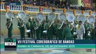 Oruro vive el VII Festival Coreográfico de Bandas [upl. by Rolfston]