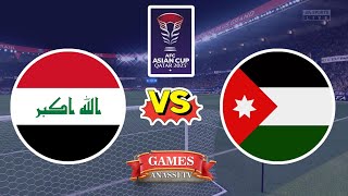 Iraq vs Jordan  AFC Asian Cup 2024 Qatar  eFootball PES Gameplay PC HD [upl. by Baxie]