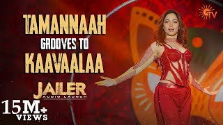 Tamannaahs Fiery Dance to Kaavaalaa  Jailer Audio Launch [upl. by Ylecic]