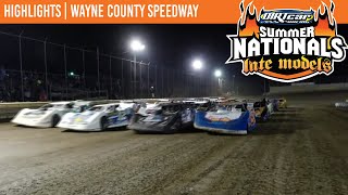 DIRTcar Summer Nationals Late Models  Wayne County Speedway  July 16 2023  HIGHLIGHTS [upl. by Gnouh]