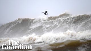 King tides heavy rain and strong winds lash Australias east coast [upl. by Amaryl227]