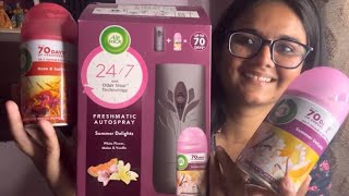 Airwick 247 Autospray Kit 2023  AirWick Automatic Room Freshener Unboxing amp Review after 2 months [upl. by Wesley]