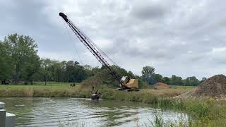 Insley dragline pond cleaning [upl. by Annaeed300]