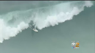 Powerful Waves Slam Hermosa Beach Pier [upl. by Jeunesse]