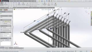 Aula 131  Criando Tubulações Lineares  Solidworks  Marcelo Pereira [upl. by Wilt]