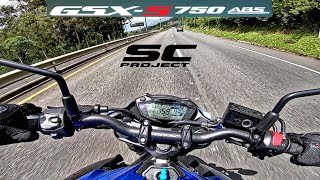 SUZUKI GSXS 750 Test Ride 🔥🔥 Pure Sound  SC Project  Medina Motors [upl. by Ylla]