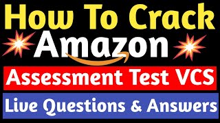 Amazon Hiring Live Test Answer😍Amazon Assessment Test 2024  Amazon Interview Process [upl. by Jeunesse]