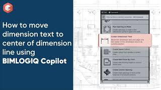 How to move dimension text to center of dimension line using BIMLOGIQ Copilot in Revit [upl. by Yalahs]