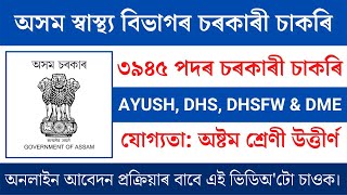 How to Apply for DHS DHSFW DME and AYUSH Recruitment 2022 [upl. by Benson]