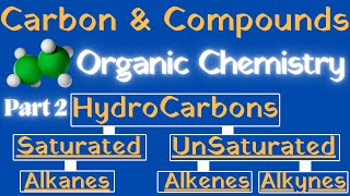 Organic Chemistry Basic Concepts  Saturated And Unsaturated Hydrocarbons Class 10 [upl. by Atinaej]