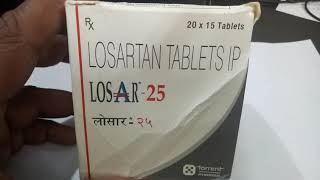 Losar 25 MG Tablet Uses Dosage Side Effects Composition in hindi [upl. by Crompton]