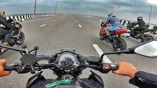 Kawasaki ZX6r vs Daytona 675 vs CBR 600rr vs Z900 race  Too much fun [upl. by Itnaihc]