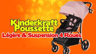 The KinderKraft Poussette Canne TRIG  Légère Position Allongée Suspension 4 Roues Pliable [upl. by Odlamur]