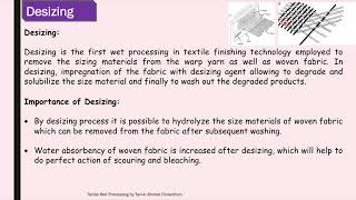 Textile Wet Processing1L13Desizing Process and its Classification [upl. by Pontias]