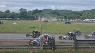 British Autograss Series Rd 1 Evesham day 2 23rd June 2024 Class 8 7 Red Flag [upl. by Lerad]