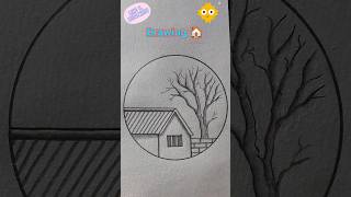 How to draw House sketch  Realistic house drawing shorts sketch drawing youtubeshorts [upl. by Rennold157]