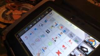 Teenager with autism using AAC to talk about his morning [upl. by Tenaej]