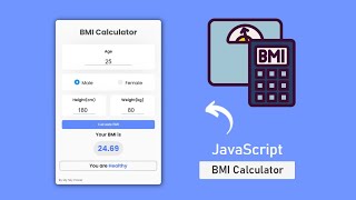 How to make BMI calculator with HTML CSS and JavaScript [upl. by Zeitler]