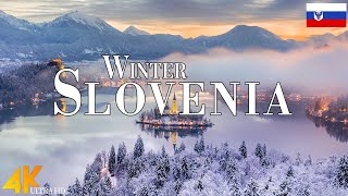 Winter Slovenia 4K Ultra HD • Stunning Footage Slovenia  Scenic Relaxation Film with Calming Music [upl. by Gnuhp130]