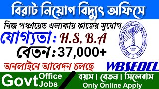 বিদ্যুৎ দপ্তরে বিরাট নিয়োগ  wbsedcl recruitment 2023  west bengal new recruitment [upl. by Arerrac]