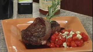 Rosemary Pepper Crusted Tenderloin Steaks with Honey Shiraz Glaze [upl. by Reinar]